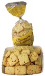 Butterplätzchen mit bunten Zuckerstreuseln drauf  in Tüten bzw. Schachtel